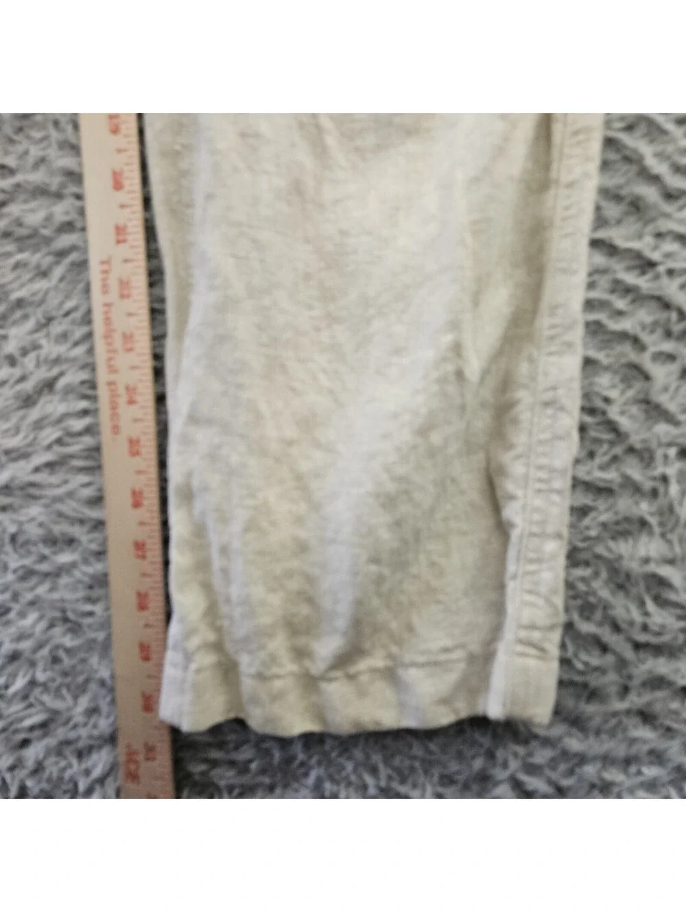 Caribbean 100% Linen Pants Men 36x32 (Fits 34-36x30) Drawstring Beige